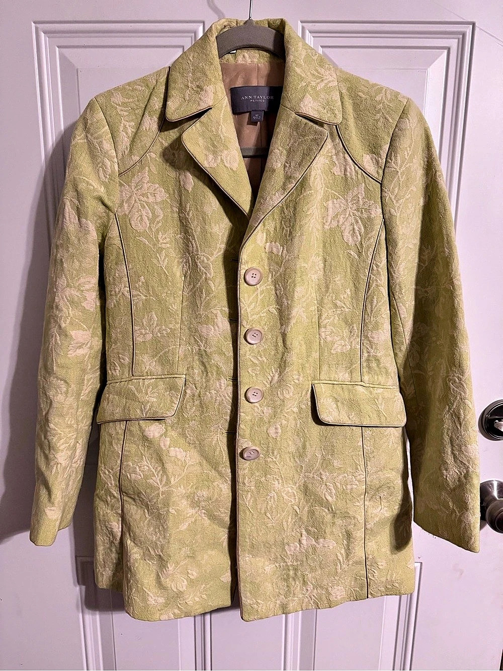 Ann Taylor Floral Jacquard Blazer Size 6P